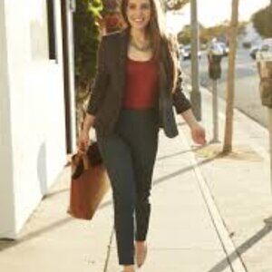 NWT Ann Taylor LOFT Pant Trouser Hunter Fall Forest Green Fall Boots Sweater 0